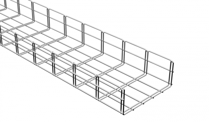 Canal cablu metalic 250x100mm din sarma mesh galvanizat lungime 2m jgheab pentru trasee electrice [1]