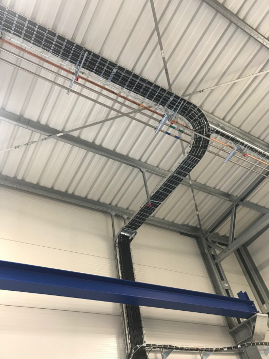 Canal cablu metalic 250x100mm din sarma mesh galvanizat lungime 2m jgheab pentru trasee electrice [4]