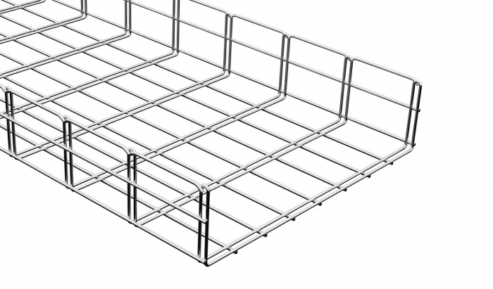 Canal cablu metalic 400x100mm din sarma mesh galvanizat lungime 2m jgheab pentru trasee electrice [1]