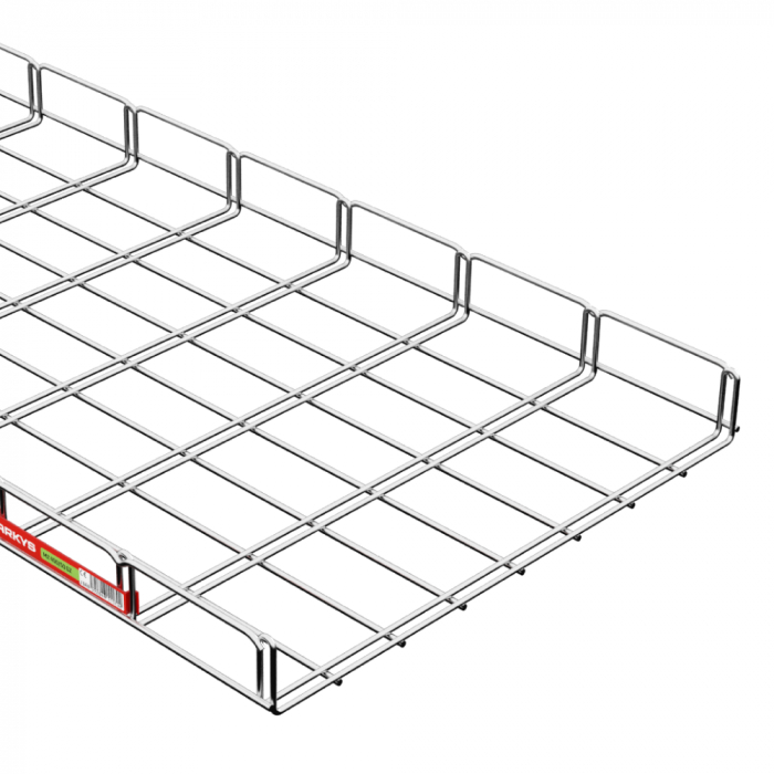 Canal cablu metalic 400x50mm din sarma mesh galvanizat lungime 2 metri jgheab pentru trasee electrice [2]