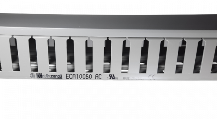 Canal cablu perforat slitat Elettrocanali 100x60mm gri pentru circuite electrice [3]