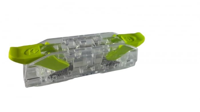 Clema conectare 2 fire 0.2-4mm² cupru litat/flexibil si masiv/solid 400V 32A, transparenta tip push-in [9]