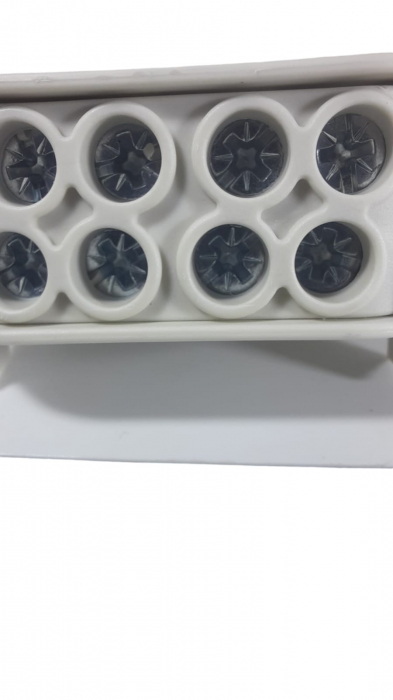 Clemă de distribuție - derivație gri Cu-Al 152A / 101A pe șină DIN 1 pol 2 intrări / borne (16+25mm²) si 2 ieșiri (16+25mm²) 1000V AC/DC [6]