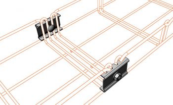 Clema de legatura, cuplare  SZM1 pentru canal de cablu din sarma mesh cu surub M6x16mm [3]