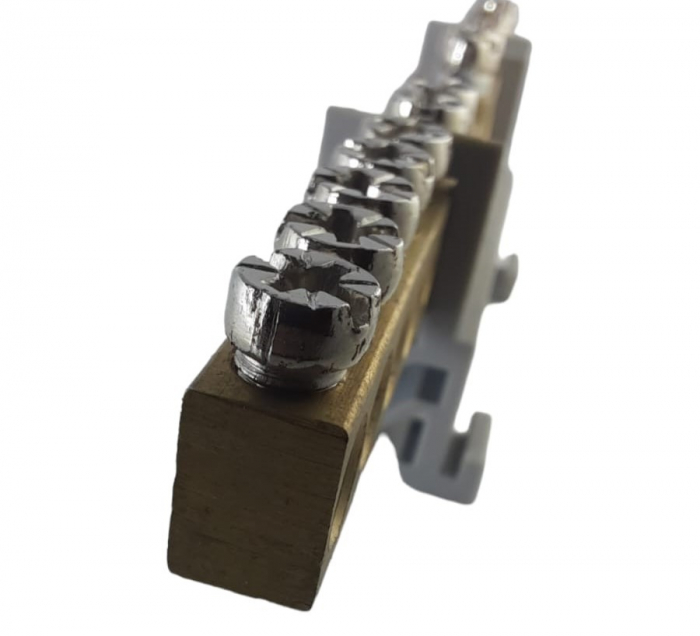 Clema dubla bloc terminal 2x7 gauri cu prindere pe sina DIN 35mm max 16mm² [5]