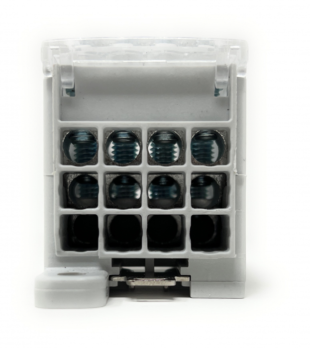 Clema pe sina bloc de distribuție a fazelor PVB 160-12 160A 1x16-95mm² + 6x2,5-35mm² Cu-Al 1000V AC / DC [4]
