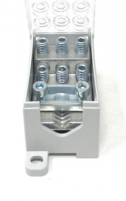 Clema pe sina bloc de distribuție a fazelor PVB 160-6 160A 1x16-95mm² + 6x2,5-35mm² Cu-Al 1000V AC / DC [5]