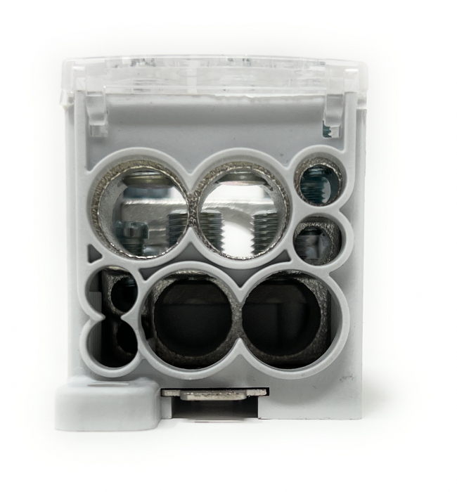 Clema pe sina bloc distribuție PVB 500-4/4 500A 1x150-240mm² + 4x10-70mm² + 4x2,5-16mm² 1000V AC / DC [3]