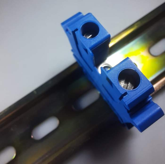 Clema pe sina bloc terminal 6mm² albastra 32A  42.5x47mm 690V [5]
