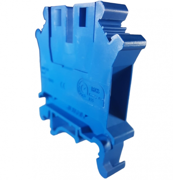 Clema pe sina bloc terminal 6mm² albastra 32A  42.5x47mm 690V [2]