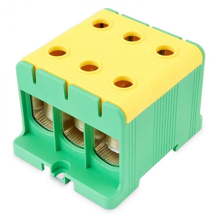 Clema terminala conexiune 1 pol verde galben Cu-Al 6x150mm²​​​​​​​ montare pe sina DIN 35mm 290A (Al) 320A ( Cu) [1]