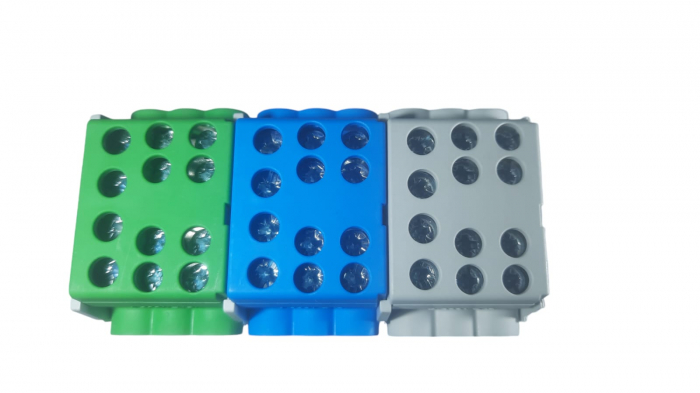 Cleme de distributie derivatie pentru conexiuni monofazice 25mm²/35mm² Cu-Al montaj pe sina DIN 100A [4]