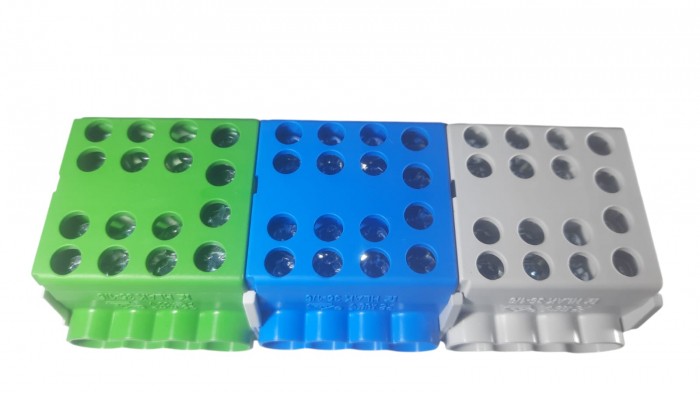 Cleme de distributie derivatie pentru conexiuni monofazice 25mm²/35mm²/  Cu-Al montaj pe sina DIN 100A [4]
