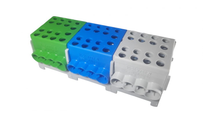 Cleme de distributie derivatie pentru conexiuni monofazice 25mm²/35mm²/  Cu-Al montaj pe sina DIN 100A [2]