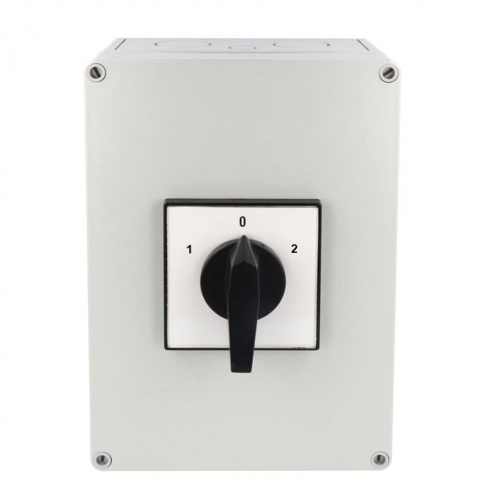 Comutator 1-0-2 125A 37kW 3 poli IP65 rotativ inversor de sens motor  180x254mm [2]