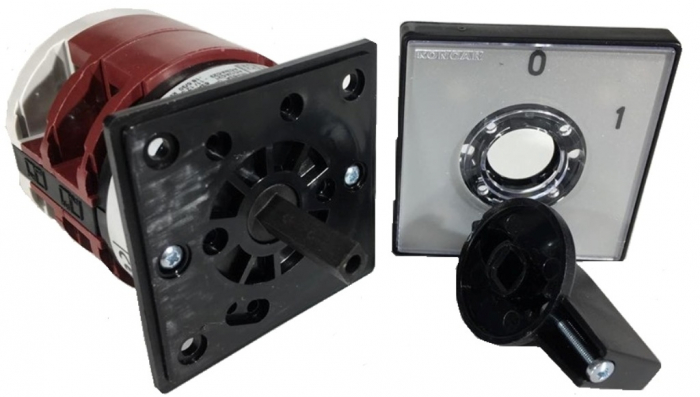 Comutator 63A 18.5kW IP40 cu came PACO rotativ incastrabil 3 poli 2 pozitii 0-1 PORNIT-OPRIT [3]