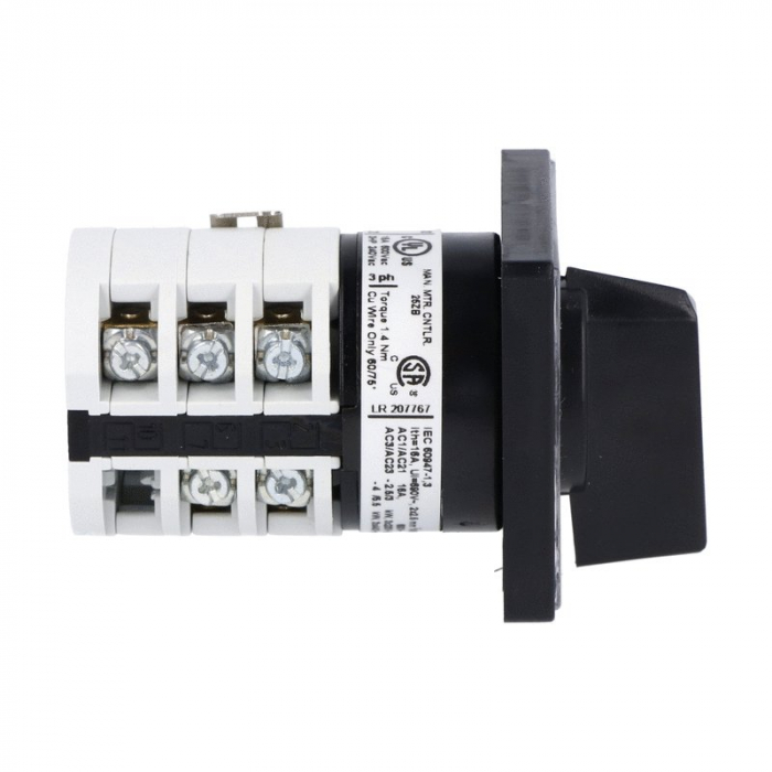 Comutator 12A 4kW 3 poli 1-0-2 IP40 rotativ inversor de sens motor  48x48mm [3]