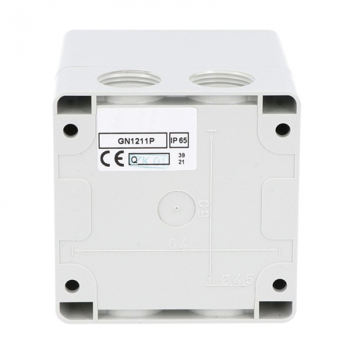 Comutator 12A 4kW 3 poli 1-0-2 IP65 rotativ inversor de sens motor  75x75mm [4]