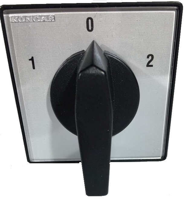 Comutator 32A 11kW 3 poli 1-0-2 IP40 rotativ inversor de sens motor  65x65mm [2]
