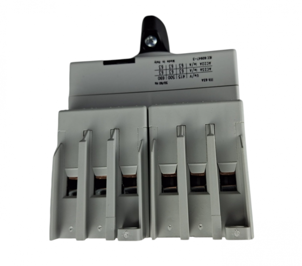 Comutator sursa 3x63A 3 poli 63A 1-0-2 rotativ modular  montare pe sina [9]