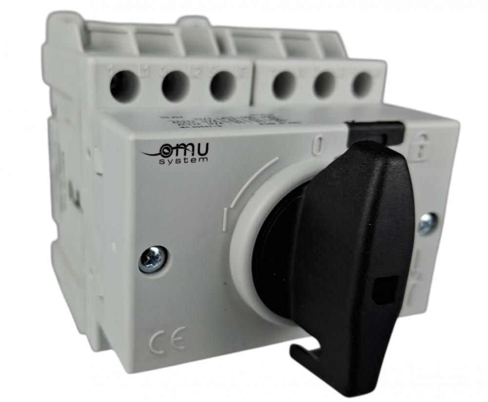 Comutator sursa 3x63A 3 poli 63A 1-0-2 rotativ modular  montare pe sina [6]