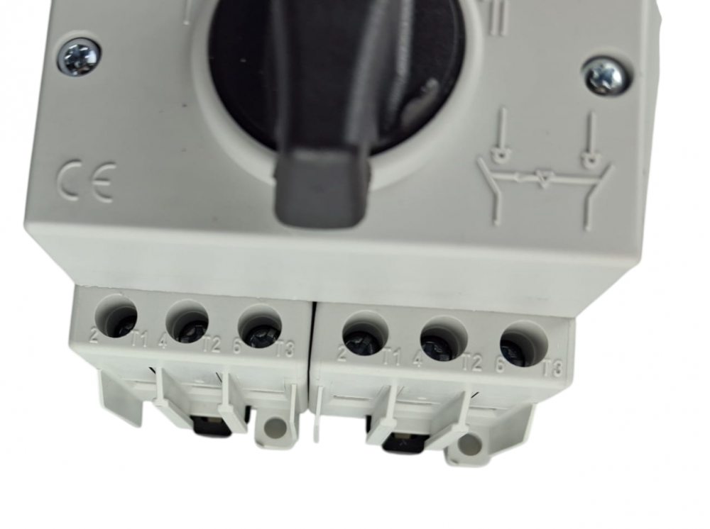 Comutator sursa 3x63A 3 poli 63A 1-0-2 rotativ modular  montare pe sina [12]
