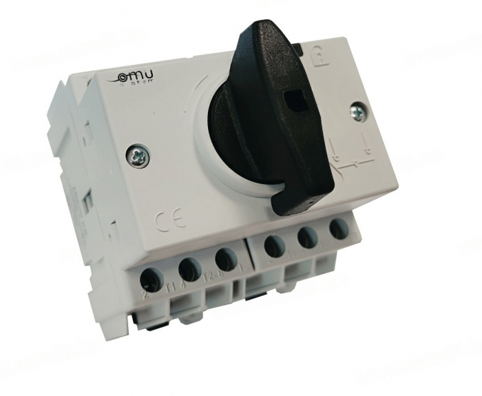 Comutator sursa 3x63A 3 poli 63A 1-0-2 rotativ modular  montare pe sina [2]
