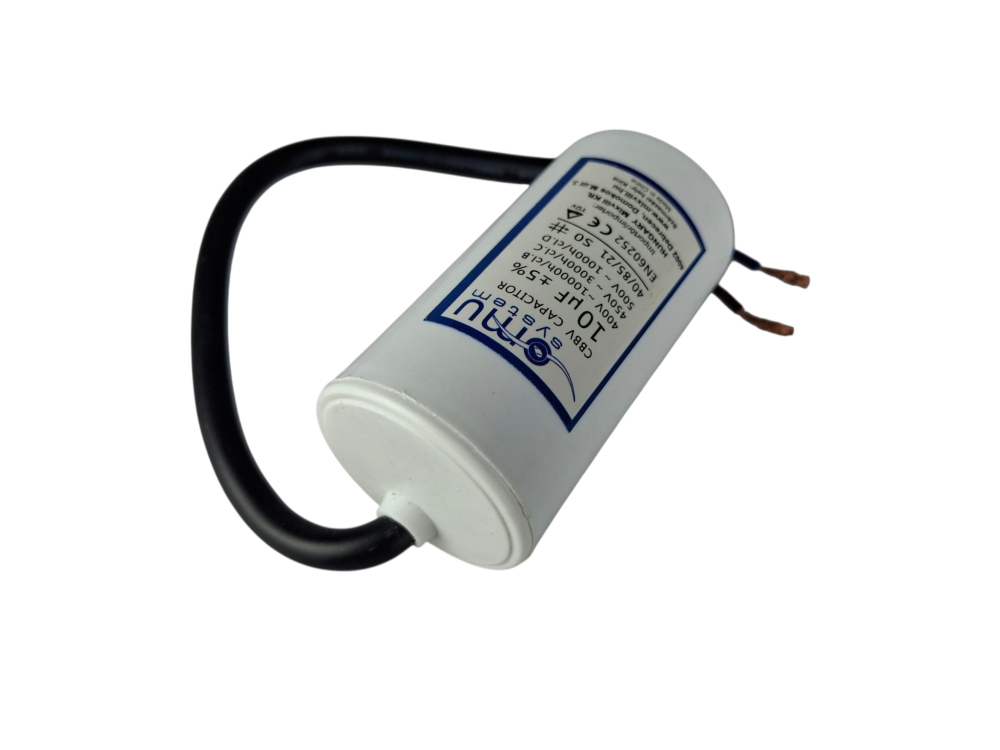 Condensator de operare 10μF 450V AC cu cablu șurub M8 cu piulita fir de 20cm [3]