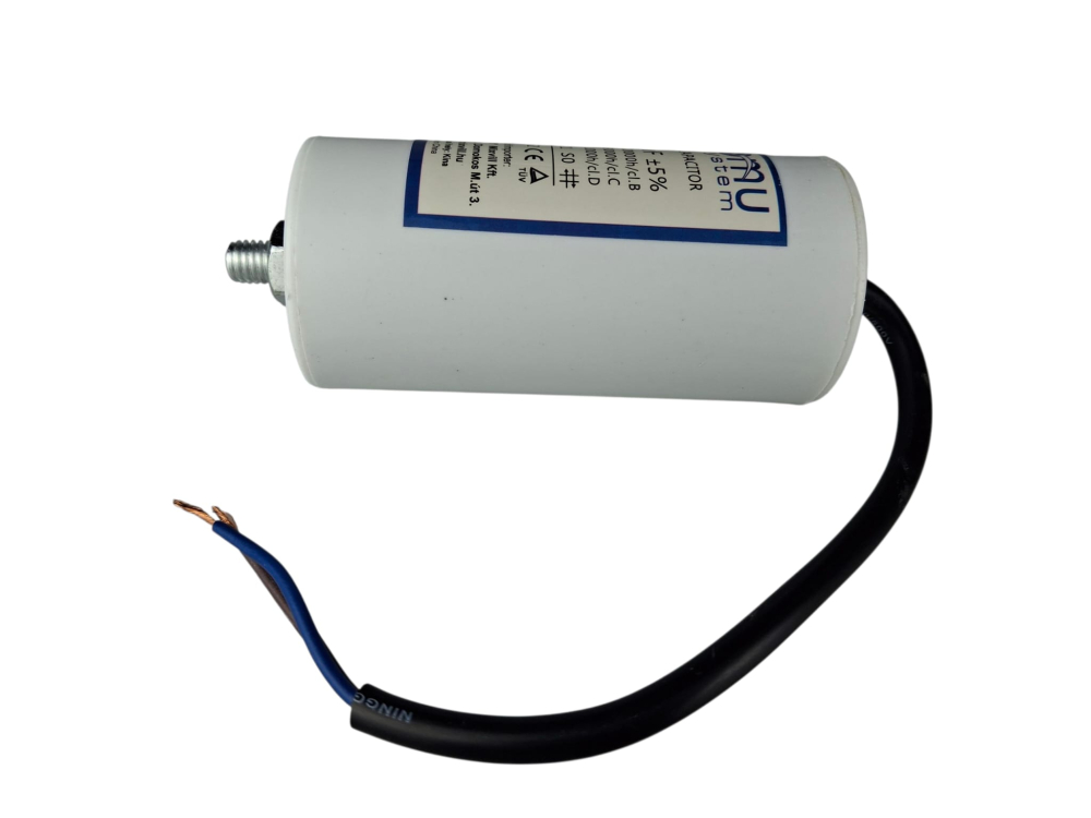 Condensator de operare 40μF 450V AC cu cablu șurub M8 cu piulita fir de 20cm [3]
