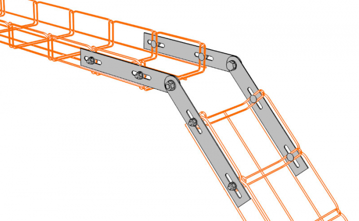 Conector unghiular pentru canal cablu din sarma mesh [3]