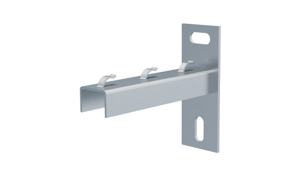 Consola 135x120mm NPZM100 electro-galvanizata suport pentru prindere canal cablu din sarma mesh 50mm/100mm, susținere maxim 88 kg [1]