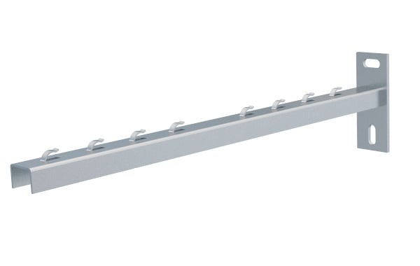 Consola 500x120mm NPZM500 electro-galvanizata suport pentru prindere canal cablu din sarma mesh 400mm, susținere maxim 75 kg [1]