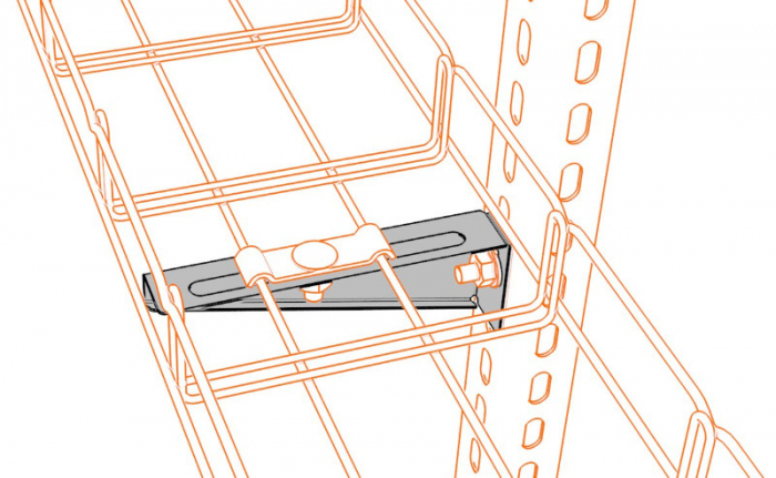 Consolă universală 345x100mm NZMU300 electro-galvanizată suport pentru prindere canal cablu, susținere maxim 75 kg [4]