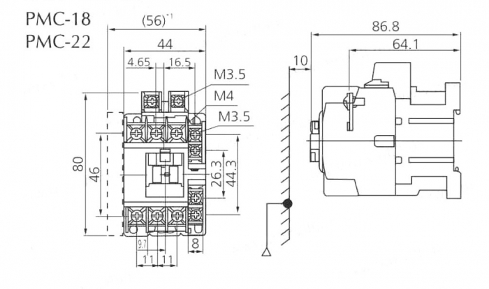 Contactor 3 poli 18A cu bobina la 400V 1NO+1NC 1 contact normal deschis + 1 contact normal inchis [5]