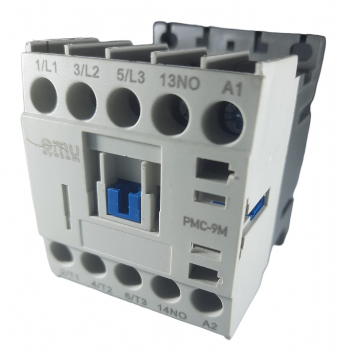 Contactor mini 9A cu 3 poli alimentare bobina 400V AC + 1 contact NO [2]