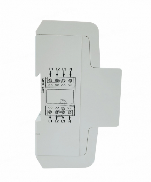 Contor digital de consum trifazic 3x100A  IP51 cu montaj pe sina 4 module [3]