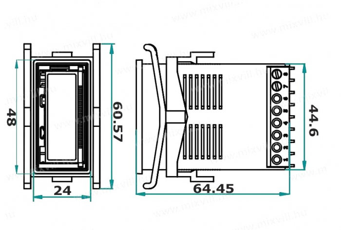 Contor digital ore de functionare 85-265V AC/DC cu montaj pe usa tablou [2]