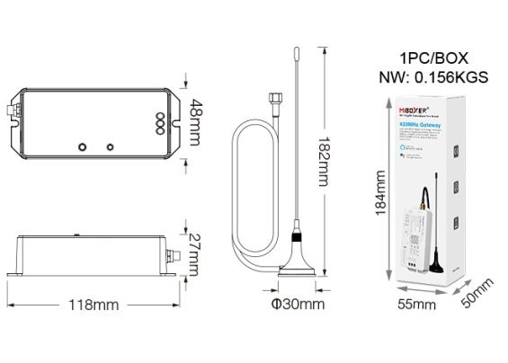Controler Gateway Mi-Light WL-433 LoRa 433MHz [3]