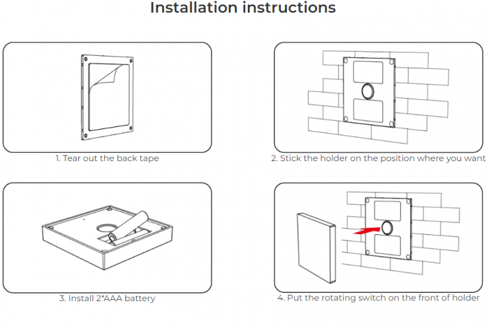 Controler Mi-Light B4 MiBoxer Group Control grup zonă, control telecomandă albă de perete DIM+RGB+CCT [11]