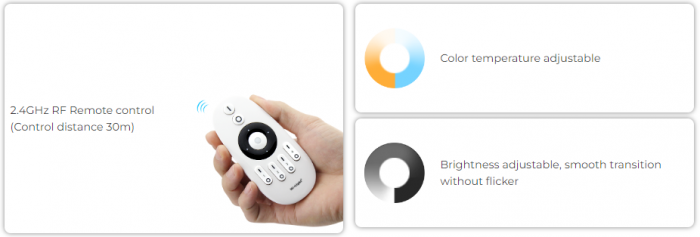 Controler Mi-Light FUT035M MiBoxer Group zonă de comanda 2 în 1 DIM+CCT [5]