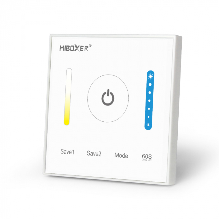 Controller Mi-Light P2 MiBoxer LED Panou alb de perete 2 în 1 Benzi LED, IC cu ecran tactil capacitiv de înaltă precizie [1]