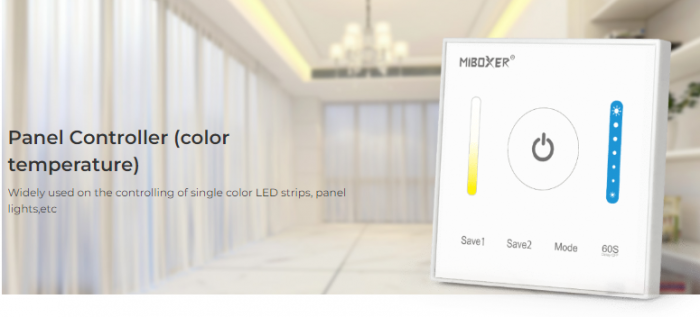Controller Mi-Light P2 MiBoxer LED Panou alb de perete 2 în 1 Benzi LED, IC cu ecran tactil capacitiv de înaltă precizie [4]