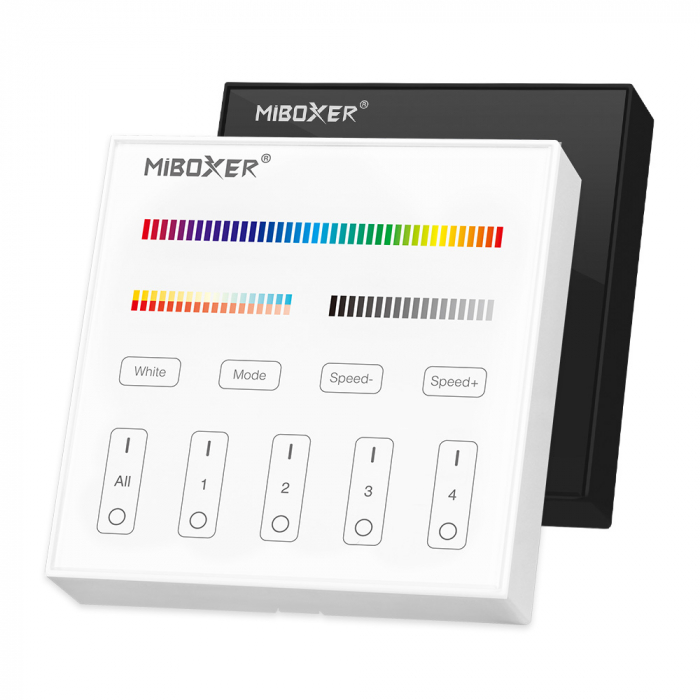 Controller negru Mi-Light B4B MiBoxer Group Control telecomanda de perete,DIM+RGB+CCT [2]