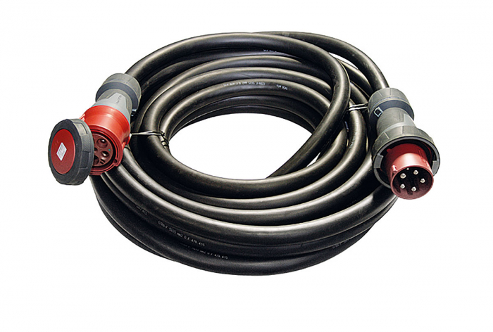 Cordon prelungitor 5G25 125A 5 metri trifazic de mare putere aproximativ 58kw cablu H07RN-F cu izolatie din cauciuc in executie grea IP67 [4]