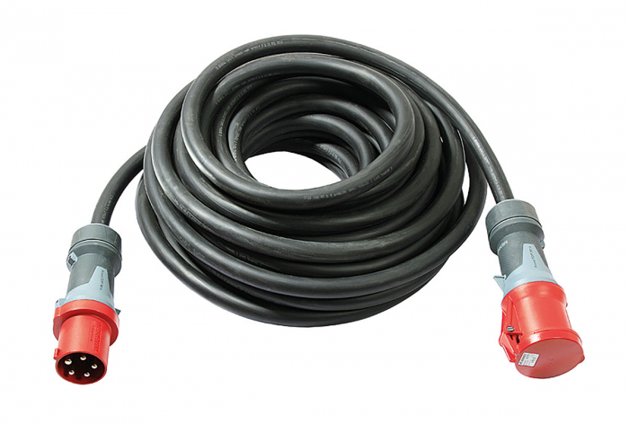 Cordon prelungitor 5G25 125A 5 metri trifazic de mare putere aproximativ 58kw cablu H07RN-F cu izolatie din cauciuc in executie grea IP67 [3]