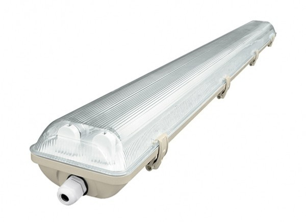 Corp neon neechipat pentru tuburi LED T8 G13 la ambele capete 2x150cm ABS si policarbon 230V IP65 [1]