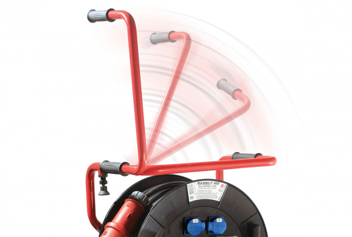 Derulator cablu 30m 5G6 Mamuth prelungitor pe tambur H07RN-F cu 2 prize CEE 400 V, 16 A, 5 poli, 1 priza 1x CEE 400 V, 32 A, 5 poli si 3 prize monofazice schuko IP44 [5]