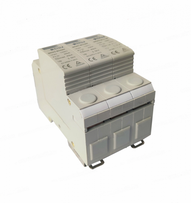 Descarcator de supratensiune DC1000V tip II Imax=40kA 3P [3]