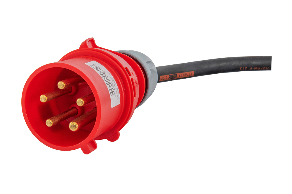 Distribuitor de curent, organizare de santier cu 2 prize 5 poli 16A si 4 prize 230V schuko, cu sigurante Schneider, intrare 2m cablu H07RN-F 5G4 si fisa 5 poli 32A si protectie diferentiala, IP44 [15]
