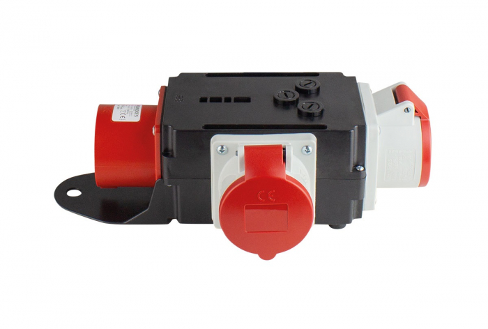Distribuitor de curent trifazic MIXO CEE maxim 11kW intrare 5 poli 16A 400V iesire 3 prize 5 poli 16A 400V IP44 [3]